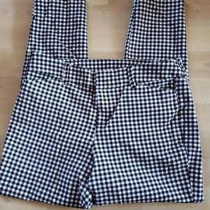 B&W gingham stretch pixie pants, mod, punk, cute!